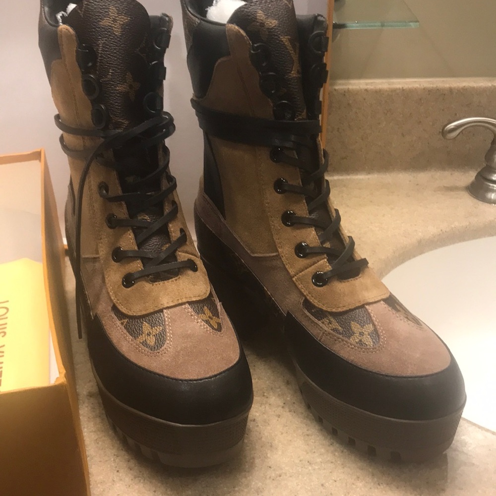 Louis Vuitton combat boots